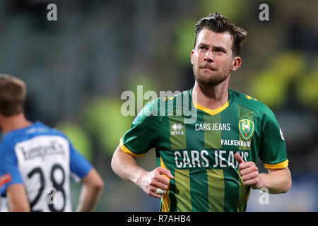L'AIA - ADO - Graafschap , Calcetto , Stagione 2018/2019 , Eredivisie , Cars jeans Stadium , 08-12-2018 , lettore ADO Erik Falkenburg durante il gioco ADO - Graafschap . Foto Stock
