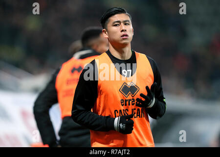 L'AIA - ADO - Graafschap , Calcetto , Stagione 2018/2019 , Eredivisie , Cars jeans Stadium , 08-12-2018 , lettore ADO Zhang Yuning sconsolato durante il gioco ADO - Graafschap . Foto Stock