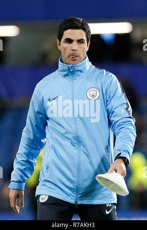 Manchester City FC assistant coach di Mikel ARTETA visto durante il match di Premier League tra Chelsea e Manchester City a Stamford Bridge, Londra, Inghilterra il 8 dicembre 2018. Foto di Carlton Myrie. Solo uso editoriale, è richiesta una licenza per uso commerciale. Nessun uso in scommesse, giochi o un singolo giocatore/club/league pubblicazioni. Foto Stock