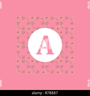 Elegante e aggraziato monogramma floreali design. Linea elegante arte logo design. Foto Stock