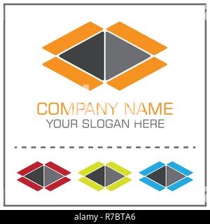 Aprire la casella Logo del vettore di movimento / Azienda di Trasporti Illustrazione Vettoriale