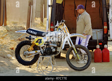 Personalizzato costruito a quattro tempi Yamaha dirt bike Foto Stock