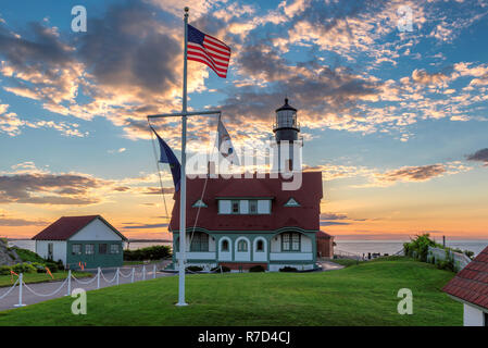 Faro di Portland di sunrise Foto Stock