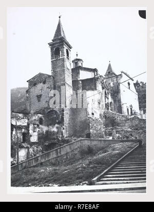 Abruzzo Pescara Popoli SS. Trinita, questa è la mia Italia, il paese italiano di storia visiva, post-medievale architettura settecentesca con tre portali e tamburo ottagonale per la cupola. Foto Stock