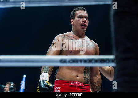 Rotterdam, Paesi Bassi 08 dicembre 2018 Kickboxing Gloria 62 Guto Inocente Foto Stock