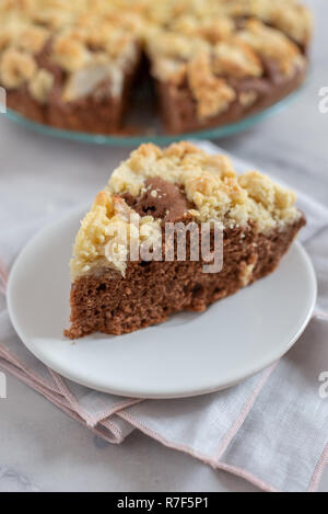 Cioccolato Vaniglia torta streusel Foto Stock