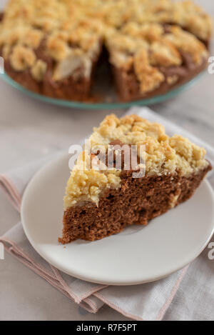 Cioccolato Vaniglia torta streusel Foto Stock