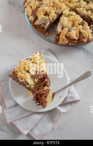 Cioccolato Vaniglia torta streusel Foto Stock