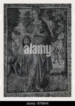 San Veronica holding 'Sudarium' (velo con l'immagine di Cristo) Foto Stock