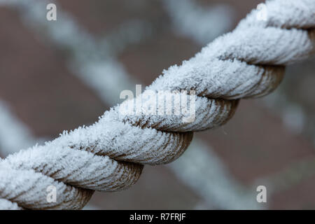 Inverno smerigliato corda close up per lo sfondo Foto Stock