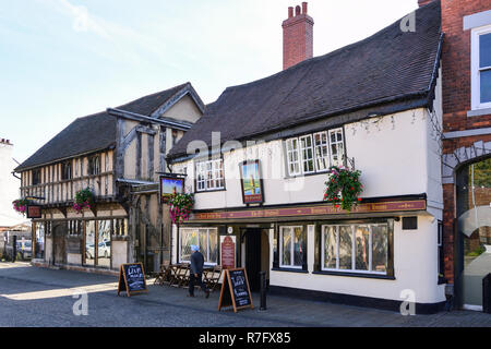 Xv secolo Il Vecchio Mulino a Vento Pub, Spon Street, Coventry, West Midlands, England, Regno Unito Foto Stock