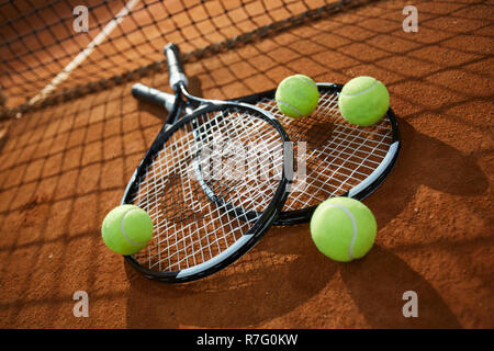 Impostare per il tennis Foto Stock