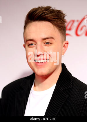 Capital FM romano del presentatore Kemp sul media eseguire durante il giorno due di capitale il Jingle Bell Ball con la Coca Cola a Londra la O2 Arena Foto Stock