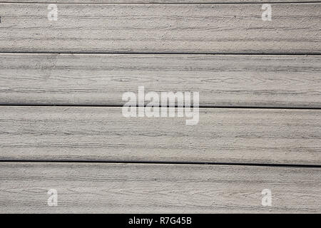 Grigio tavolato in legno deck background e texture Foto Stock