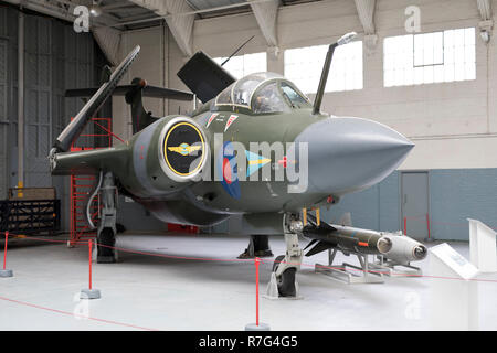 Da Buccaneer Hawker-Siddeley S2B all'Imperiale di Duxford Air Museum,Duxford, Cambridgeshire, Regno Unito Foto Stock