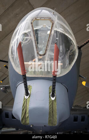 B-17 Flying Fortress parte anteriore della torretta, American Air Museum,Duxford, Cambridgeshire, Regno Unito Foto Stock