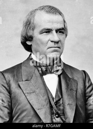 Presidente Andrew Johnson foto ritratto di testa e spalle, circa 1870 Foto Stock