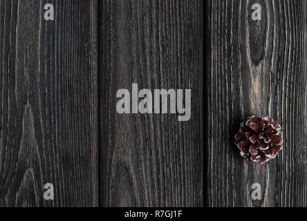 In legno rustico sfondo. Grigio schede colorate Foto Stock