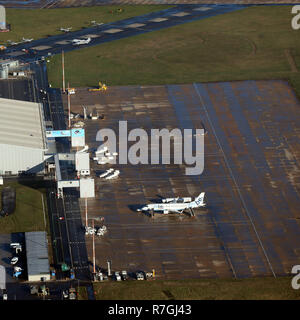 Vista aerea dell'aeroporto di Doncaster Sheffield, Regno Unito Foto Stock