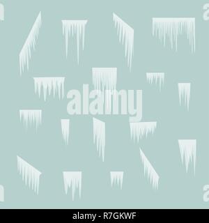 Ghiaccioli impostare semplice Sfondo Inverno Illustrazione Vettoriale