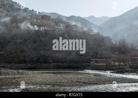 Villaggio di Salang nella valle del Panjshir, Panjshir Provincia, Afghanistan Foto Stock