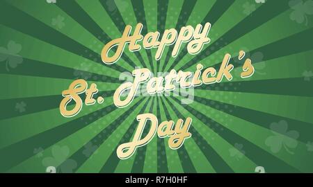 Felice il giorno di San Patrizio nel banner o sfondo. Illustrazione Vettoriale. Illustrazione Vettoriale