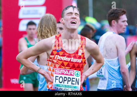 TILBURG, 09-12-2018, Beekse Bergen Hilvarenbeek, Mike Foppen durante gli Europei di Cross Country Championships Foto Stock