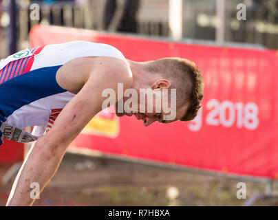 TILBURG, 09-12-2018, Beekse Bergen Hilvarenbeek, Filip Ingebrigtsen durante gli Europei di Cross Country Championships Foto Stock