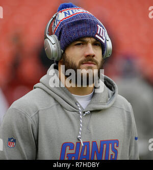 Landover, MD, Stati Uniti d'America. Il 9 dicembre, 2018. New York gigantesca si riscalda prima di NFL di una partita di calcio tra Washington Redskins e New York Giants a FedEx in campo Landover, MD. Justin Cooper/CSM/Alamy Live News Foto Stock