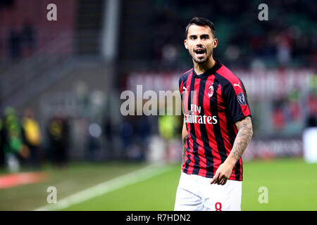 Milano, Italia. 9 dicembre, 2018. Suso del Milan durante la serie di una partita di calcio tra AC Milano e Torino FC. Credito: Marco Canoniero/Alamy Live News Foto Stock