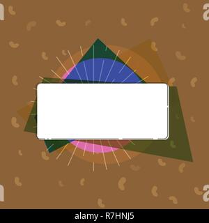 Design piatto business illustrazione vettoriale concetto vuoto copia modello spazio coupon poster materiale promozionale. Forma rettangolare in forma di solido bianco Illustrazione Vettoriale