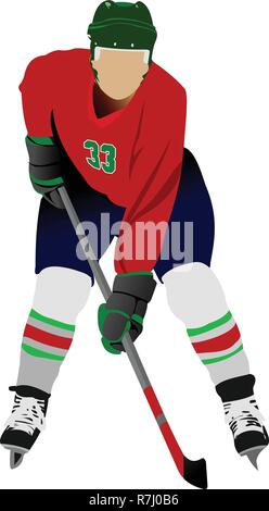 Giocatori di hockey su ghiaccio. Illustrazione Vettoriale Illustrazione Vettoriale