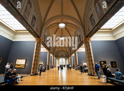 Vista di gallerie d'arte all'interno del Rijksmuseum di Amsterdam, Paesi Bassi Foto Stock