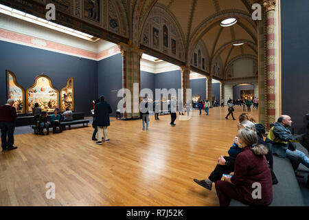 Gallery all'interno del Rijksmuseum di Amsterdam, Paesi Bassi Foto Stock