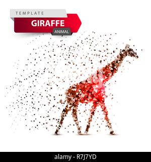 La giraffa dot - abbagliamento splatter illustrazione. Illustrazione Vettoriale
