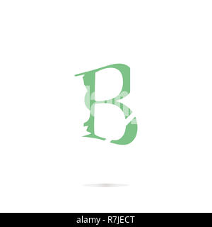 Lettera b logo design icona agli elementi del modello Foto Stock