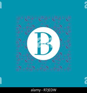 Elegante e aggraziato monogramma floreali design. Linea elegante arte logo design. Foto Stock