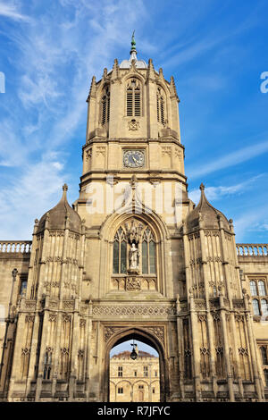 Tom Tower, Christ Church College di Oxford, England, Regno Unito Foto Stock