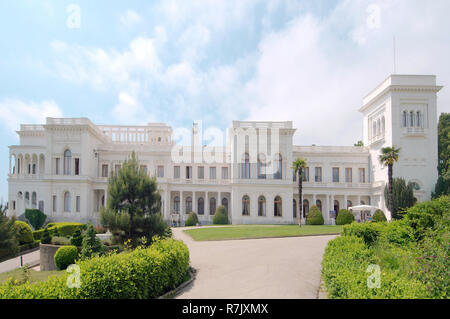 Palazzo di Livadia, palazzo estivo dell'ultimo Imperiale Russa di famiglia, la maggiore Yalta, Crimea, Ucraina Foto Stock