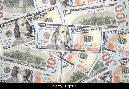 Nuovo 100 US dollar banconote Foto Stock