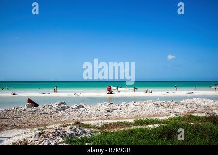 Messico, Quintana Roo, Lázaro Cárdenas, l'isola di Holbox, spiagge Foto Stock