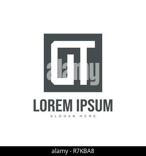 Lettera iniziale logo design. Lettera minimalista logo design modello Illustrazione Vettoriale