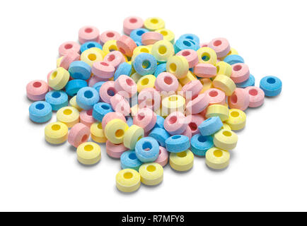 Pila di Candy bracciale pezzi in un palo isolata su bianco. Foto Stock