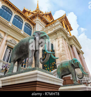 Chakri Maha Prasat Hall, il Grand Palace, Bangkok, Thailandia Foto Stock