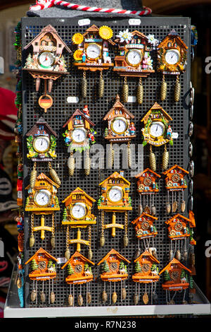 Heidelberg Città vecchia, souvenir, souvenir shop, orologio a cucù, Foto Stock