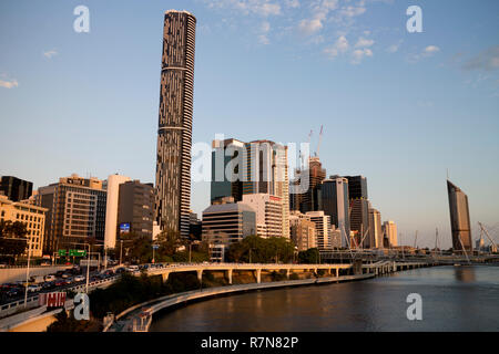 Brisbane City Centre e il Fiume Brisbane, Queensland, Australia Foto Stock