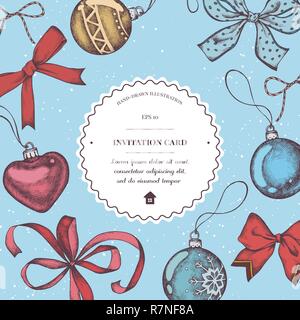 Composizione di vettore con decorazioni colorate, prua disegnati a mano illustrazione Illustrazione Vettoriale