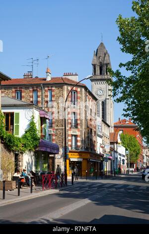 Francia, Seine Saint Denis, Montreuil, rue Robespierre Foto Stock