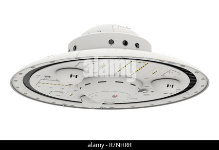 UFO astronave aliena isolato Foto Stock