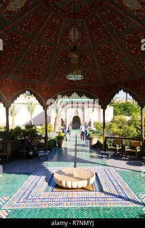 Il giardino segreto Marrakech, aka Le Jardin Secret, museo del giardino, Marrakesh Medina, Marrakech Marocco Africa del Nord Foto Stock